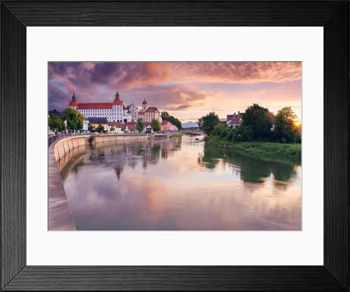 Framed Print : Neuburg an der Donau, Germany. Cityscape image of Neuburg an der Donau, Germany at summer sunset Framed Print : Neuburg an der Donau, Germany. Cityscape image of Neuburg an der Donau, Germany at summer sunset