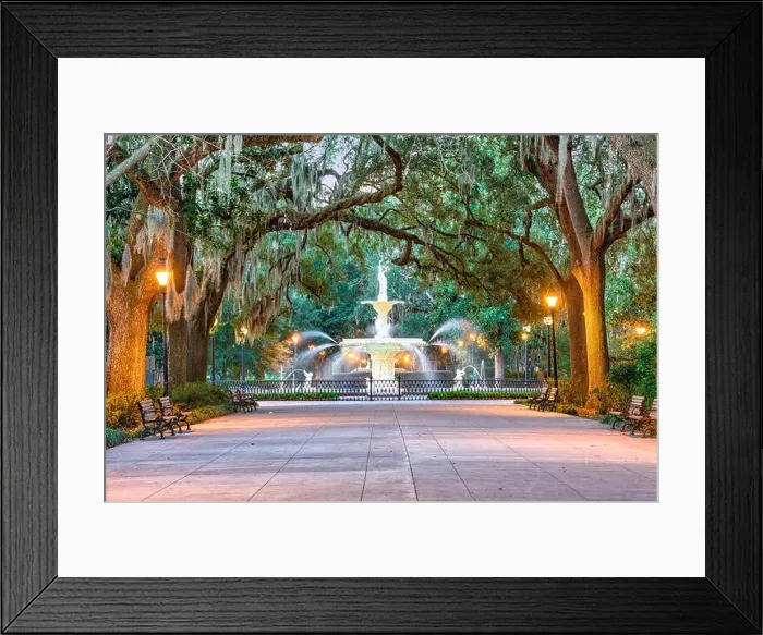 Framed Print : Savannah, Georgia, USA at Forsyth Park Framed Print : Savannah, Georgia, USA at Forsyth Park
