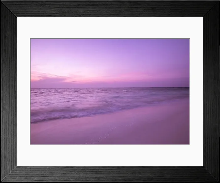 Framed Print : Sunset coastline seascape. Peaceful beach sand with calm sea view, horizon and colorful sky clouds. Tranquility, amazing, relaxing beach shore Framed Print : Sunset coastline seascape. Peaceful beach sand with calm sea view, horizon and colorful sky clouds. Tranquility, amazing, relaxing beach shore