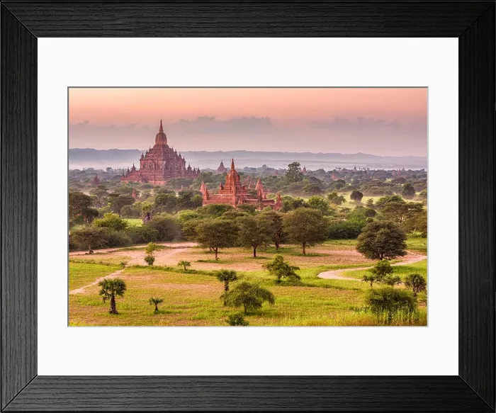 Framed Print : Bagan, Myanmar temples in the Archaeological Zone Framed Print : Bagan, Myanmar temples in the Archaeological Zone