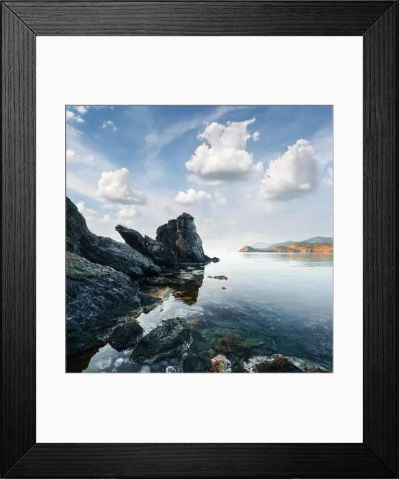 Framed Print : Amazing Mediterranean seascape in Turkey. Landscape photography Framed Print : Amazing Mediterranean seascape in Turkey. Landscape photography