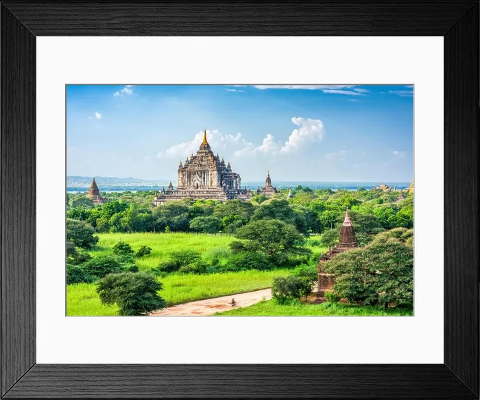 Framed Print : Bagan, Myanmar temples in the Archaeological Zone Framed Print : Bagan, Myanmar temples in the Archaeological Zone