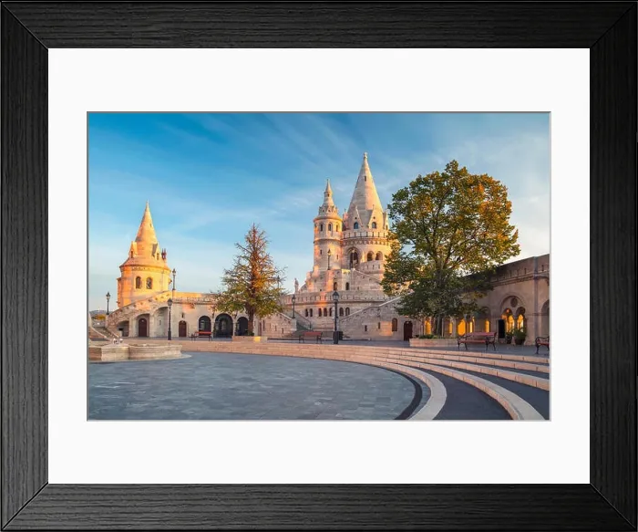 Framed Print : Fisherman's Bastion, Budapest. Image of the Fisherman's Bastion in Budapest, capital city of Hungary, during sunrise
