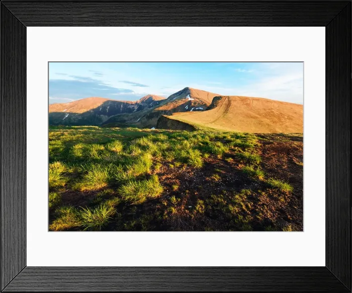 Framed Print : View of the stony hills glowing by evening sunlight. Dramatic spring scene. Landscape photography Framed Print : View of the stony hills glowing by evening sunlight. Dramatic spring scene. Landscape photography