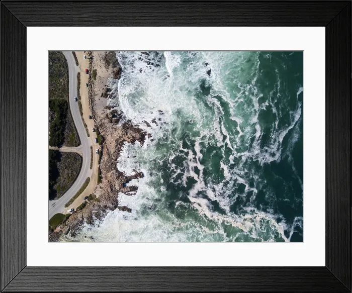 Framed Print : The Pacific Ocean washes against the rocky and scenic coastline of the Monterey peninsula in California Framed Print : The Pacific Ocean washes against the rocky and scenic coastline of the Monterey peninsula in California
