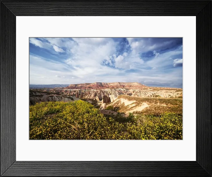 Framed Print : Amazing sunrise in Cappadocia mountains, Turkey. Landscape photography Framed Print : Amazing sunrise in Cappadocia mountains, Turkey. Landscape photography