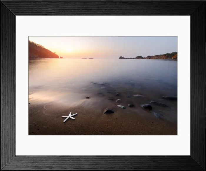 Framed Print : Amazing Mediterranean seascape with golden sand and blue waves. Summer vacations background Framed Print : Amazing Mediterranean seascape with golden sand and blue waves. Summer vacations background