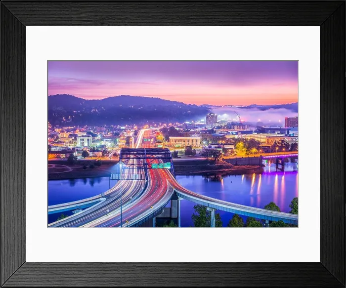 Framed Print : Charleston, West Virginia, USA skyline at dawn Framed Print : Charleston, West Virginia, USA skyline at dawn