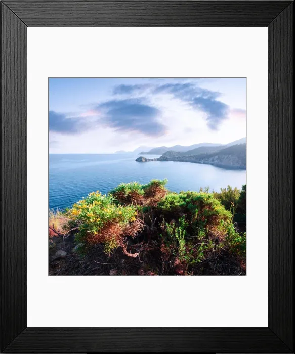 Framed Print : Amazing Mediterranean seascape in Turkey. Landscape photography Framed Print : Amazing Mediterranean seascape in Turkey. Landscape photography
