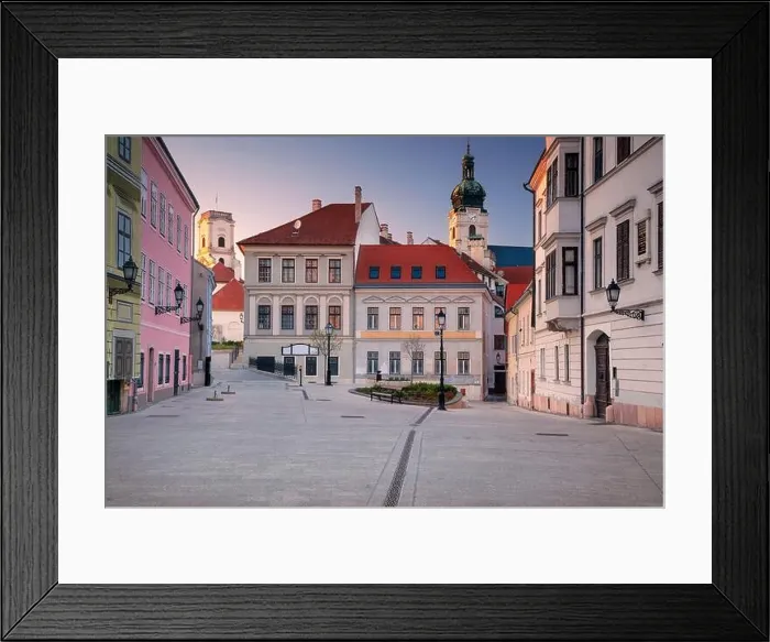 Framed Print : Gyor, Hungary. Cityscape image of downtown Gyor, Hungary at sunset Framed Print : Gyor, Hungary. Cityscape image of downtown Gyor, Hungary at sunset
