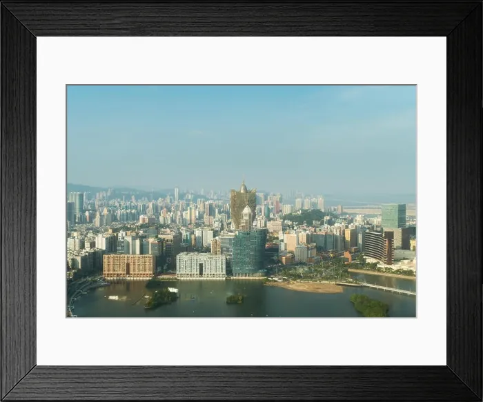 Framed Print : Image of Macau (Macao), China. Skyscraper hotel and casino building at downtown in Macau (Macao) Framed Print : Image of Macau (Macao), China. Skyscraper hotel and casino building at downtown in Macau (Macao)