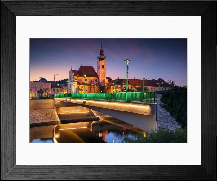 Framed Print : Gyor, Hungary. Cityscape image of Gyor downtown at beautiful sunrise Framed Print : Gyor, Hungary. Cityscape image of Gyor downtown at beautiful sunrise