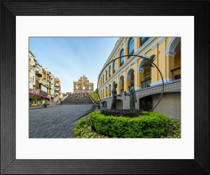 Framed Print : Ruins of St. Paul's. Built from 1602 to 1640, one of Macau's best known landmarks. In 2005, they were officially listed as part of the Historic Centre Framed Print : Ruins of St. Paul's. Built from 1602 to 1640, one of Macau's best known landmarks. In 2005, they were officially listed as part of the Historic Centre