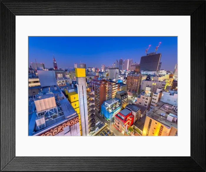 Framed Print : Shinjuku, Tokyo, Japan cityscape over Kabukicho at dusk Framed Print : Shinjuku, Tokyo, Japan cityscape over Kabukicho at dusk
