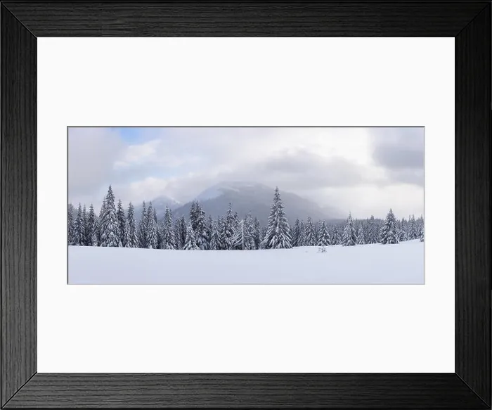 Framed Print : Panorama of fantastic winter landscape with snowy trees. Carpathian mountains, Ukraine, Europe. Christmas holiday concept Framed Print : Panorama of fantastic winter landscape with snowy trees. Carpathian mountains, Ukraine, Europe. Christmas holiday concept