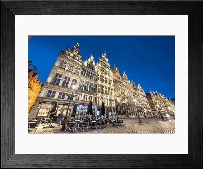 Framed Print : Grote Markt of Antwerp, Belgium at twilight Framed Print : Grote Markt of Antwerp, Belgium at twilight