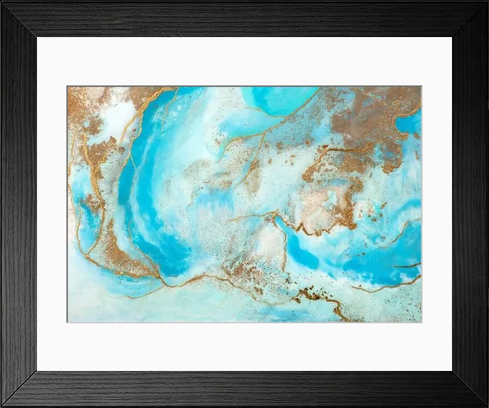 Framed Print : Creative painting background, artwork in blue tone Framed Print : Creative painting background, artwork in blue tone