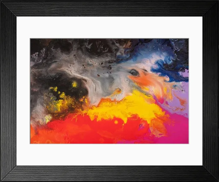 Framed Print : Contrast painting background, colorful artwork Framed Print : Contrast painting background, colorful artwork