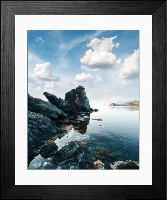 Framed Print : Amazing Mediterranean seascape in Turkey. Landscape photography Framed Print : Amazing Mediterranean seascape in Turkey. Landscape photography