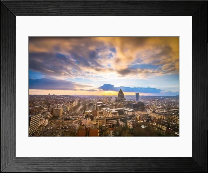 Framed Print : Brussels, Belgium cityscape at Palais de Justice during dusk Framed Print : Brussels, Belgium cityscape at Palais de Justice during dusk