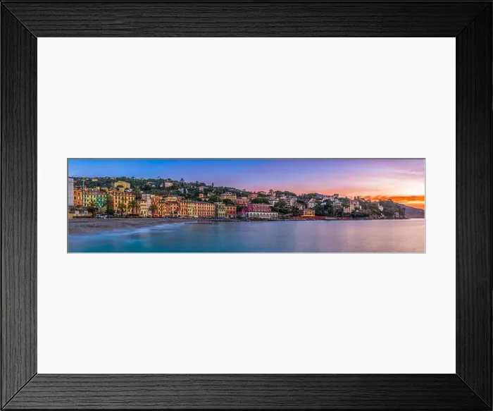 Framed Print : The coast of Santa Margherita Ligure, Italy at dawn Framed Print : The coast of Santa Margherita Ligure, Italy at dawn