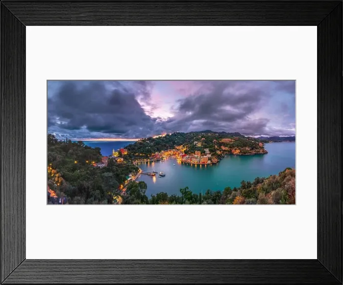 Framed Print : Portofino, Italy fishing village and commune in the Metropolitan City of Genova at dusk Framed Print : Portofino, Italy fishing village and commune in the Metropolitan City of Genova at dusk