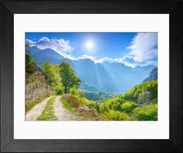 Framed Print : Theth Valley National Park, Shkoder, Albanian Alps, Albania Framed Print : Theth Valley National Park, Shkoder, Albanian Alps, Albania
