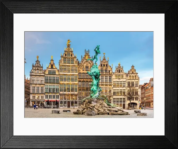 Framed Print : Grote Markt of Antwerp, Belgium at twilight Framed Print : Grote Markt of Antwerp, Belgium at twilight