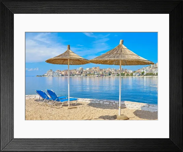 Framed Print : Saranda city beach, Albania Framed Print : Saranda city beach, Albania