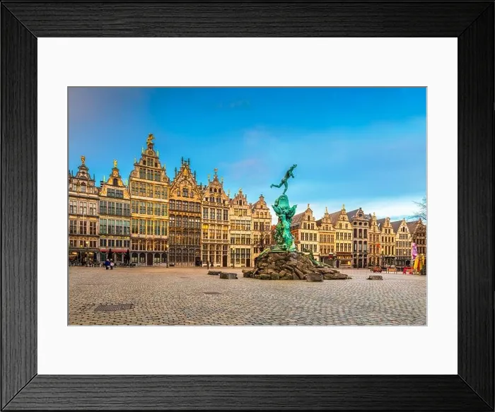 Framed Print : Grote Markt of Antwerp, Belgium at twilight Framed Print : Grote Markt of Antwerp, Belgium at twilight