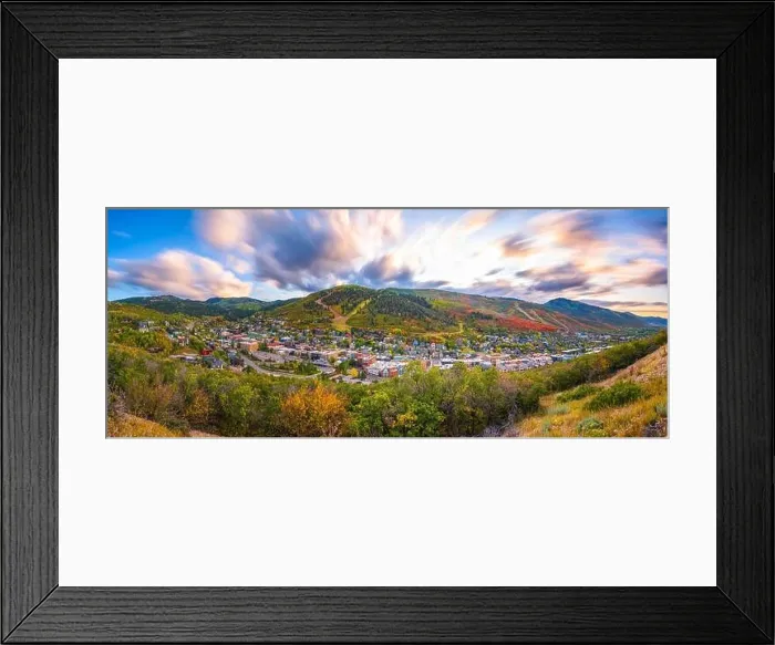 Framed Print : Park City, Utah, USA downtown in autumn at dusk Framed Print : Park City, Utah, USA downtown in autumn at dusk