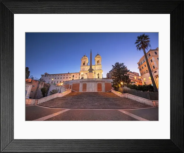 Framed Print : Rome, Italy at the Spanish Steps at dawn Framed Print : Rome, Italy at the Spanish Steps at dawn