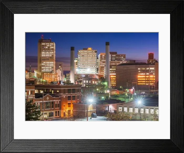 Framed Print : Harrisburg, Pennsylvania, USA downtown skyline at night Framed Print : Harrisburg, Pennsylvania, USA downtown skyline at night