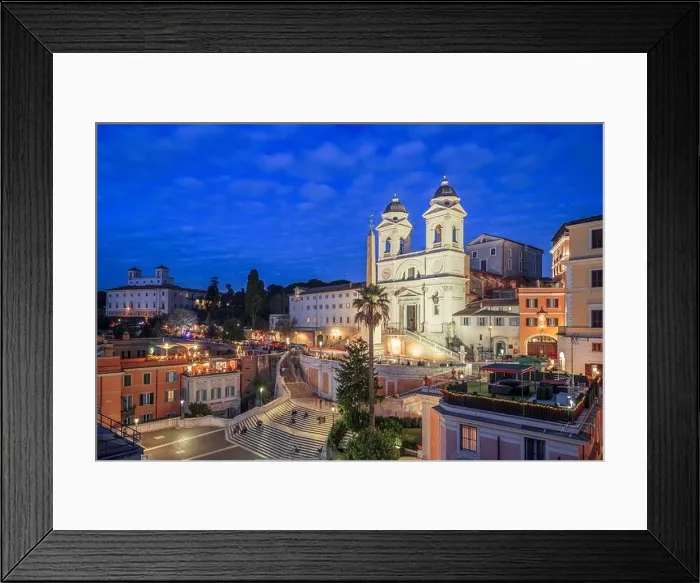 Framed Print : Rome, Italy at the Spanish Steps at dawn Framed Print : Rome, Italy at the Spanish Steps at dawn