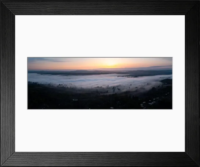 Framed Print : A colorful sunrise illuminates a layer of fog that covers the scenic Willamette River not far south of Portland, Oregon Framed Print : A colorful sunrise illuminates a layer of fog that covers the scenic Willamette River not far south of Portland, Oregon