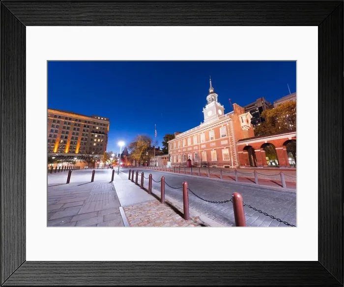 Framed Print : Philadelphia, Pennsylvania, USA at Independence Hall during the evening Framed Print : Philadelphia, Pennsylvania, USA at Independence Hall during the evening
