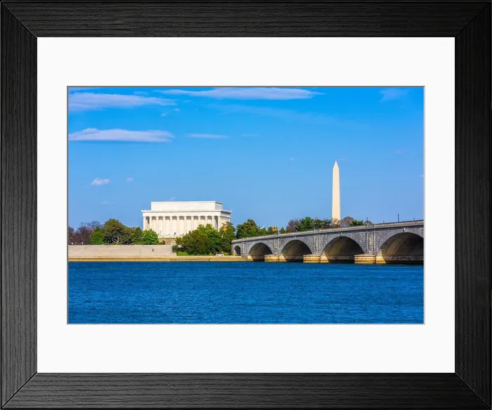 Framed Print : Washington DC, USA skyline on the Potomac River Framed Print : Washington DC, USA skyline on the Potomac River