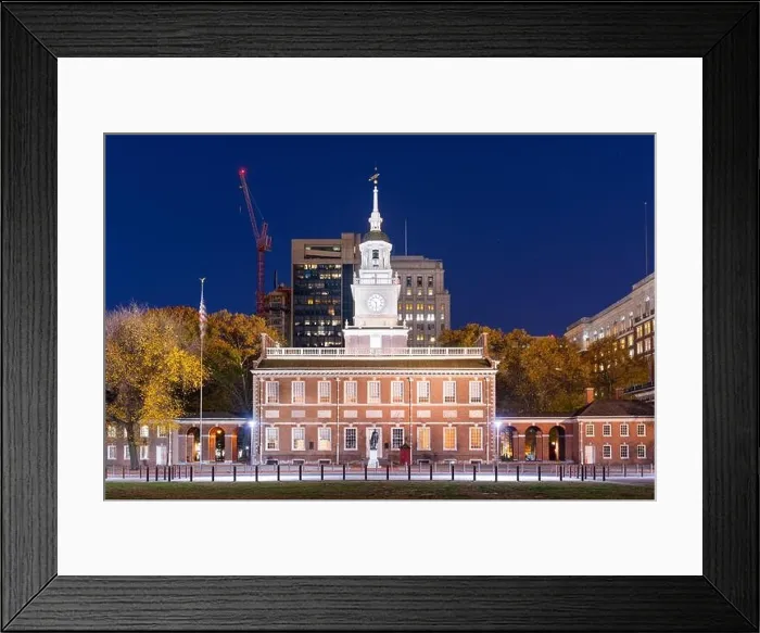 Framed Print : Philadelphia, Pennsylvania, USA at Independence Hall during the evening Framed Print : Philadelphia, Pennsylvania, USA at Independence Hall during the evening
