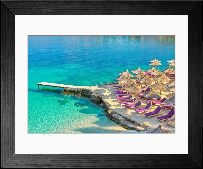 Framed Print : Albania, Ksamil Beach, Albanian Riviera Framed Print : Albania, Ksamil Beach, Albanian Riviera