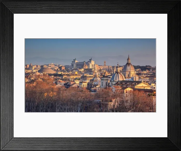 Framed Print : Rome. Aerial cityscape image of Rome, Italy during winter sunset Framed Print : Rome. Aerial cityscape image of Rome, Italy during winter sunset