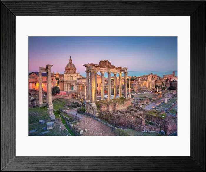 Framed Print : Roman Forum, Rome. Cityscape image of famous ancient Roman Forum in Rome, Italy during sunset