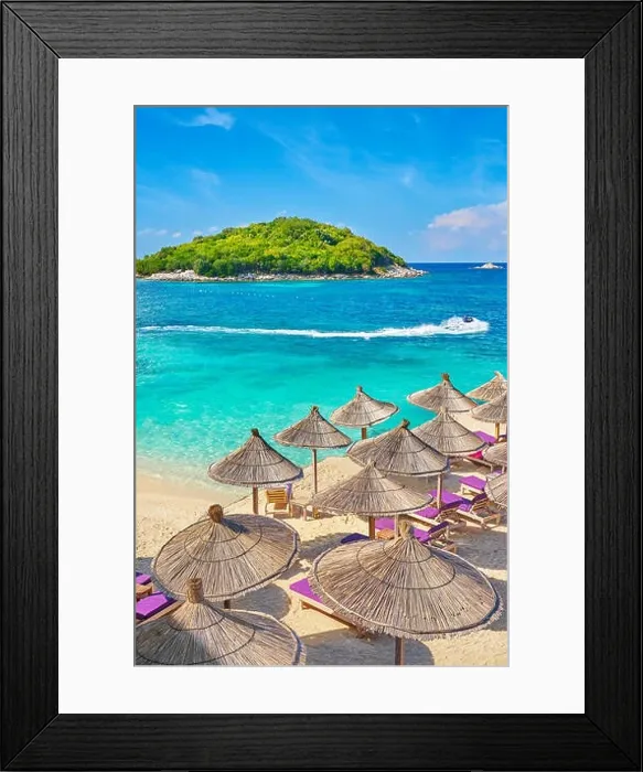 Framed Print : Albania, Ksamil Beach, Albanian Riviera