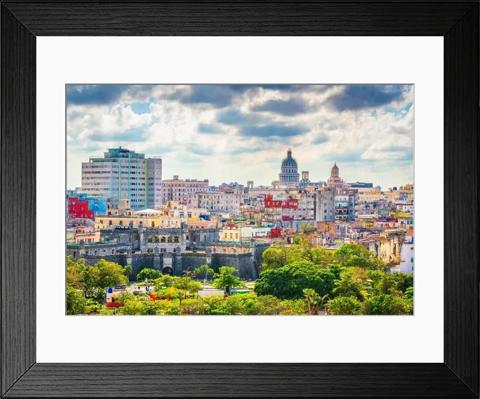 Framed Print : Havana, Cuba downtown skyline Framed Print : Havana, Cuba downtown skyline