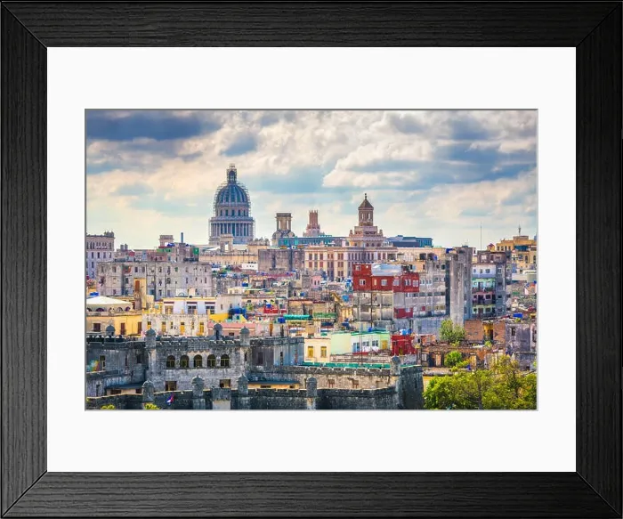 Framed Print : Havana, Cuba downtown skyline