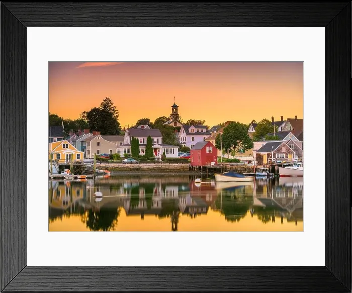 Framed Print : Portsmouth, New Hampshire, USA townscape at dusk Framed Print : Portsmouth, New Hampshire, USA townscape at dusk