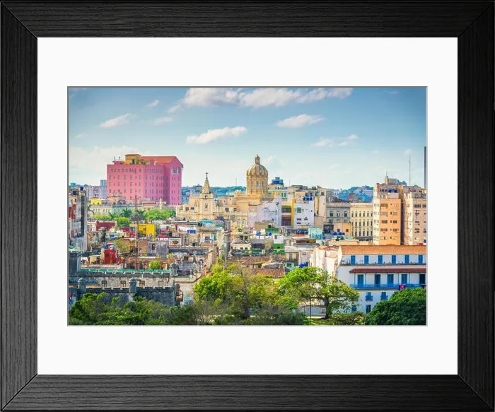 Framed Print : Havana, Cuba downtown skyline Framed Print : Havana, Cuba downtown skyline