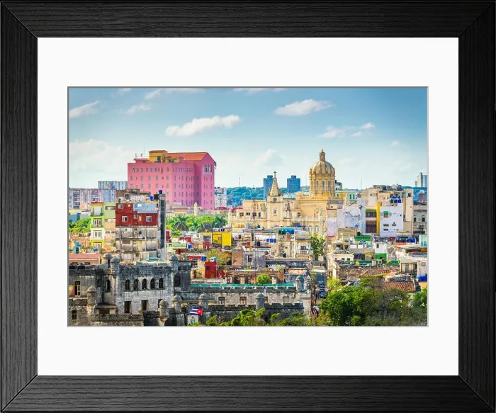 Framed Print : Havana, Cuba downtown skyline Framed Print : Havana, Cuba downtown skyline
