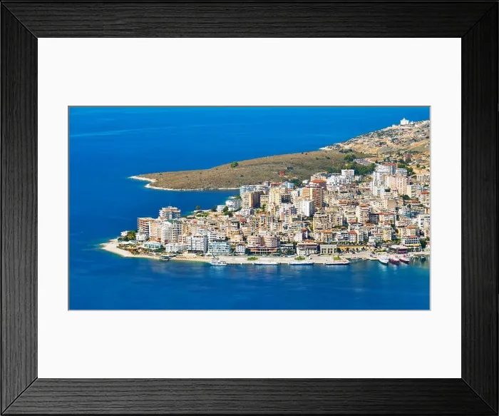 Framed Print : Albania - aerial view of Saranda (Sarande) Framed Print : Albania - aerial view of Saranda (Sarande)