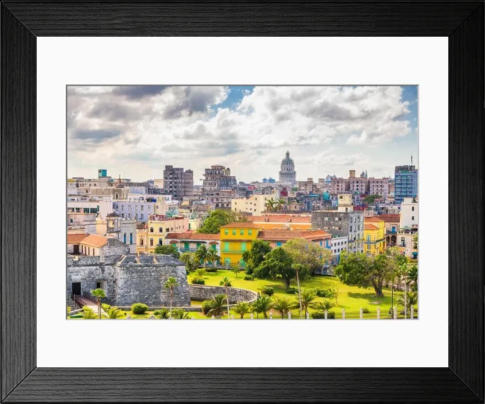 Framed Print : Havana, Cuba downtown skyline Framed Print : Havana, Cuba downtown skyline