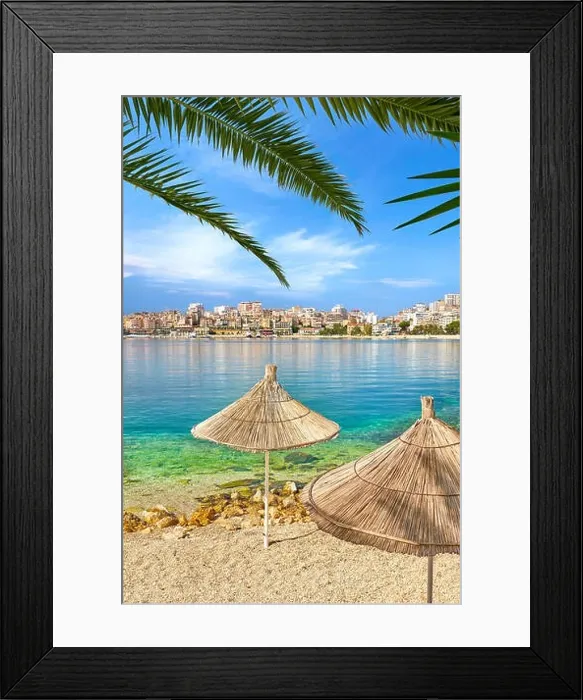 Framed Print : Albania - Saranda resort beach Framed Print : Albania - Saranda resort beach